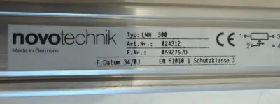 NEW NOVOTECHNIK LWH-300 LINEAR TRANSDUCER LWH300