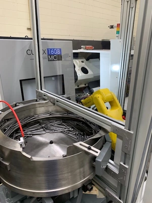 2019 HWACHEON CUTEX 160BMC FANUC ROBOT AUTOMATION CELL