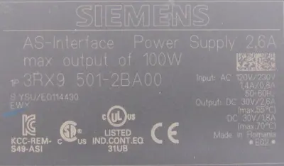 USED SIEMENS 3RX9501-2BA00 POWER SUPPLY 3RX95012BA00