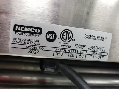 Used Nemco Used Nemco 8027 Hot Dog Roller Grill - 27 Hot Dog Capacity (110V) Grills & Griddles Illinois US | Falcon Restaurant Supply #1376800