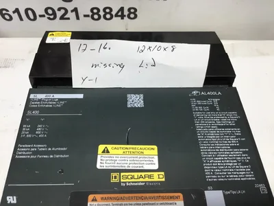 SQUARE D SL400 400A SUB LUG 3-Pole I-Line subfeed jug kit (Missing cover & Lugs)