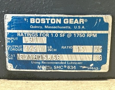 NEW Boston Gear F71815B5G