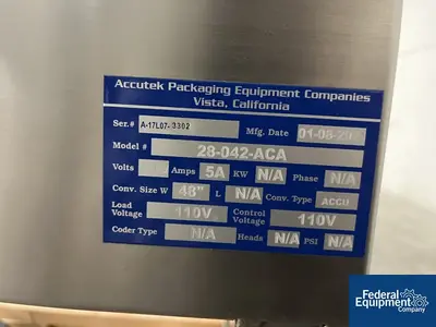 USED Accutek Accutek Filling Line, Model AVF 10