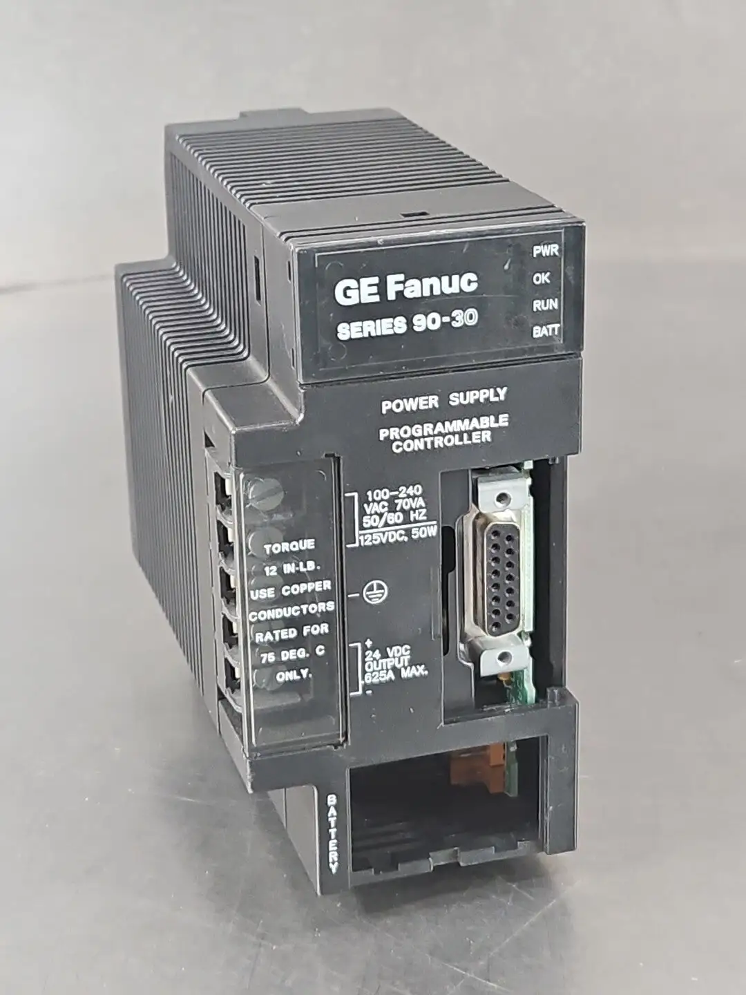 GE Fanuc IC693PWR321N Pow Supply Programmable Controller W/Out Cover (BIN4.4.4)