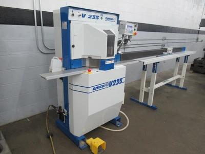 Used 2007 OMGA WOODWORKING MACHINERY V235 FNC Double Miter Saws Minnesota US | Machinesused.com #1307556