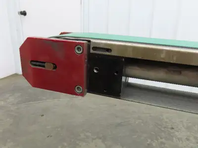 Jergens NKE Low Profile Slider Bed Flat Belt Conveyor DC End Drive 2.75" x 98"L