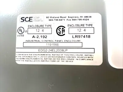 USED SAGINAW ENVIROLINE ENCLOSURE 24X20X8 NEMA 3R/4/12 IP66