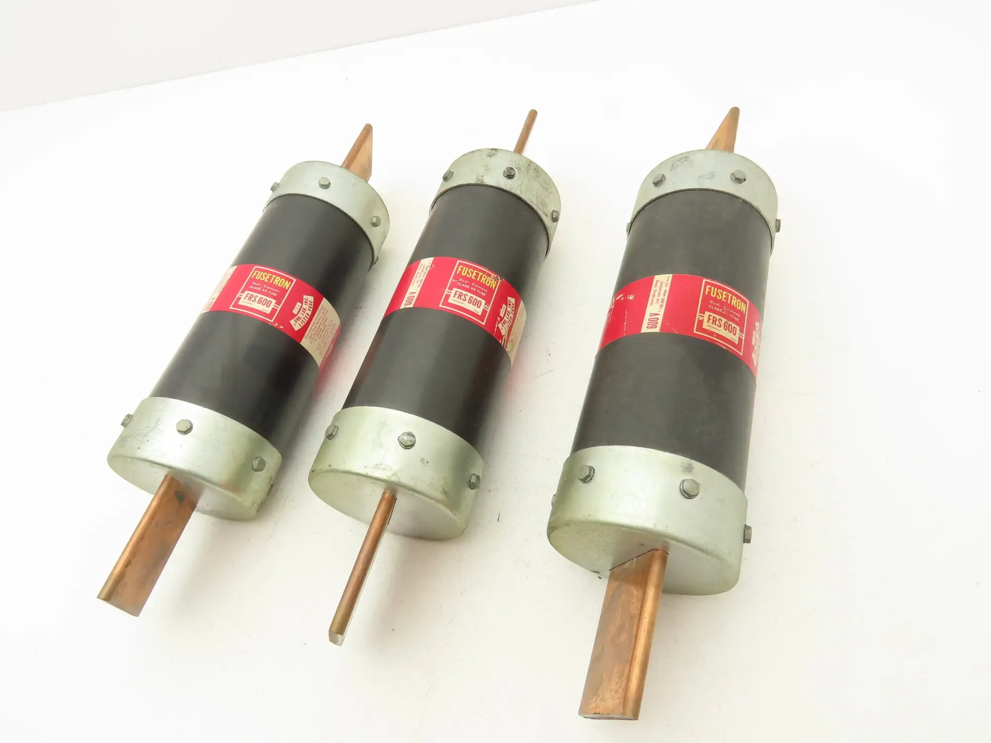 Bussman Fusetron FRS 600 Time Delay Fuse Dual Element 600A 600VAC Lot Of 3