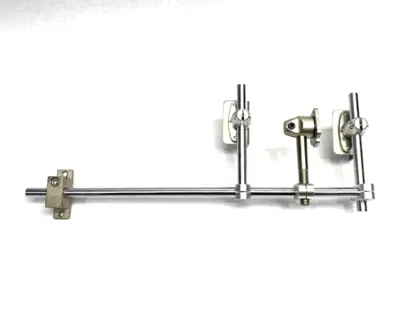 USED KEYENCE, IFM, SICK ADJUSTABLE SENSOR MOUNTING BRACKET ASSEMBLY 16" HEIGHT, 5" ARM LE