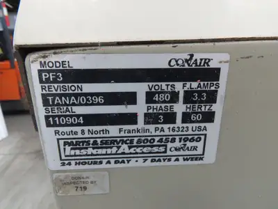 Conair PF3 PowerFill Vacuum Conveying System Portable Stand 480V 2.5Hp Blower