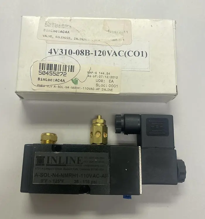 New | in-Stock INLINE A-SOL-N4-NMRH1-110V-AF Solenoid Valves Ohio US | Surplus Asset Holdings #1262602
