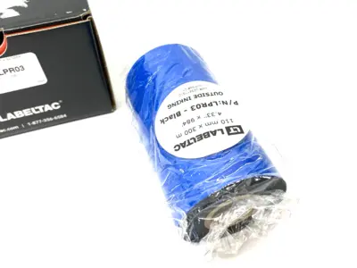 USED LABELTAC PRO MODEL STANDARD PRINT RIBBON, BLACK, 4.33" X 984' ROLL