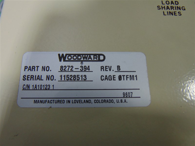 Woodward 8272-394 Real Power Sensor Module Rev. B Used