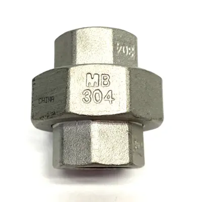 None | 3/4" NPT Female 304 Stainless Steel Union Pipe Fitting, Class 150 SP114 - New – Open box