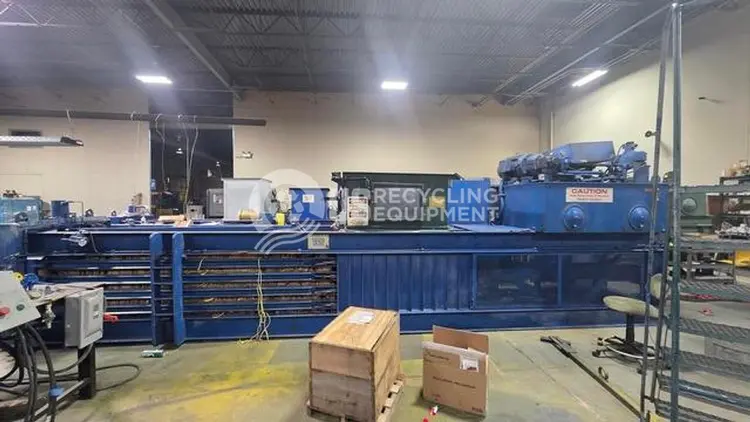 Used HARRIS HLO12HD WIDE MOUTH HORIZONTAL WITH CONVEYOR Balers GE | US Recycling Equipment #799019
