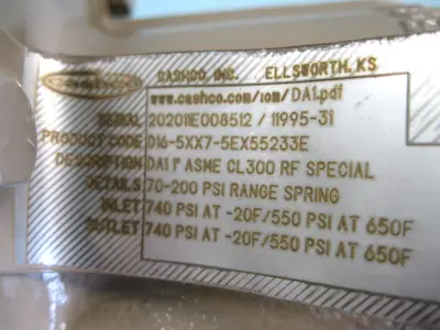 NEW Cashco D16-5XX7-5EX55233E