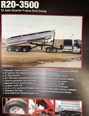 New | in-Stock 2025 GERMANIC R20-3500 END DUMP Dump Trailers Minnesota US | Carco Truck & Equipment #1513888