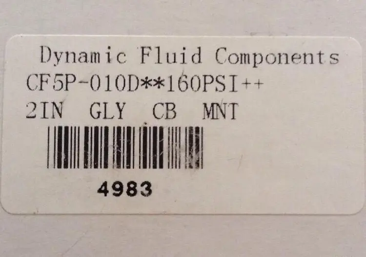 New | in-Stock DYNAMIC FLUID COMPONENTS CF5P-010D Universal Pressure Meters Ohio US | Surplus Asset Holdings #1234282