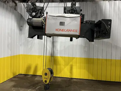 17.5 TON (2014) KONE-CRANES MODEL #CXT60410160P75GGN0S SINGLE GIRDER OVERHEAD CRANE HOIST & TROLLEY: STOCK #18633