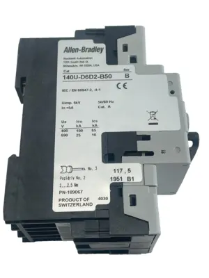 ALLEN BRADLEY 140U-D6D2-B50 CIRCUIT BREAKER SER. B 140UD6D2B50 NEW,SURPLUS
