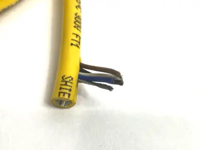 USED ALLEN-BRADLEY SINGLE-ENDED CORDSET MALE 4-PIN 5M PULLED LEADS