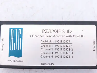 RJG PZ/LX4F-S-ID Vacuum Gauge Transducer Piezo Adapter Module 4 Channel