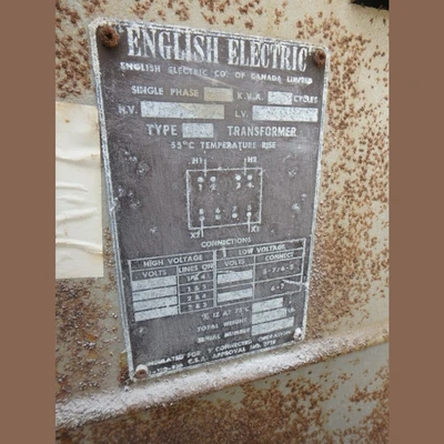 English Electric 25 kVA Transformer