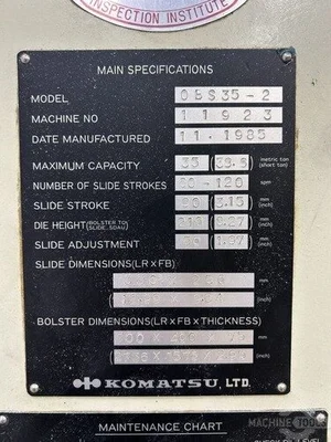 USED 1985 KOMATSU OBS35-2