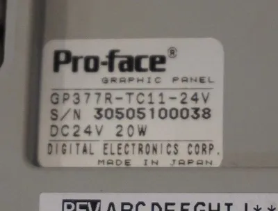 USED PROFACE GP377R-TC11-24V GRAPHIC PANEL OPERATOR INTERFACE GP377RTC1124V