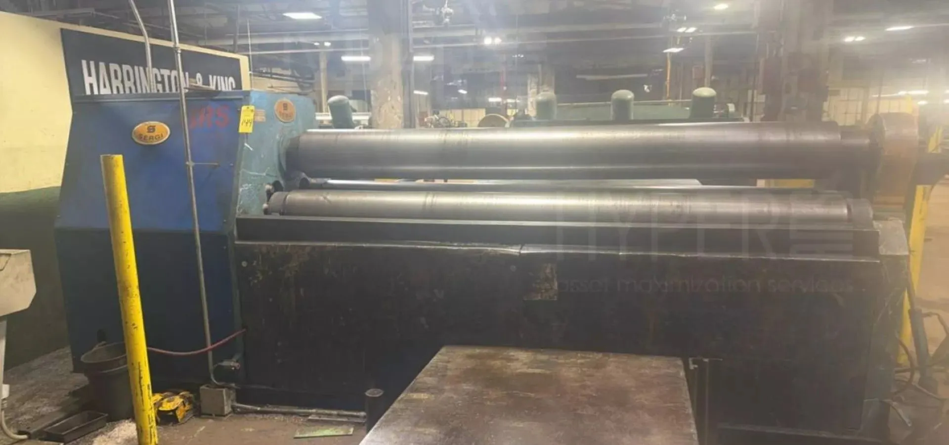 10' x 1/2" SERGI "C.I. 3050X10/12" HYDRAULIC 3-ROLL DOUBLE PINCH PLATE BENDING ROLL