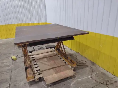 2,000 LBS X 96" X 72" ECONOLIFT MODEL #DT-SL38-20 HYDRAULIC SCISSOR LIFT TABLE: YOBRO #24990
