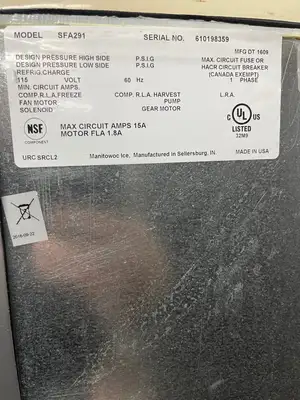 Used Manitowoc Used 30" Manitowoc SFA-291 Stainless Hotel Ice Dispenser Bin with Water Dispenser - 180lb 120V Beverage Dispensers Illinois US | Falcon Restaurant Supply #1378026