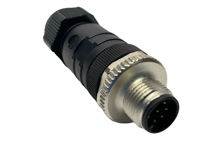 Used BELDEN FIELD-WIREABLE CONNECTOR MALE M12 8-PIN 44971 Connector Accessories | Maverick Industrial Sales #1100200
