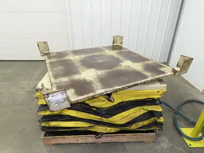 Airfloat Pneumatic Air Scissor Lift Table 4000lbs 48x48" Turntable Top 11 to 25"