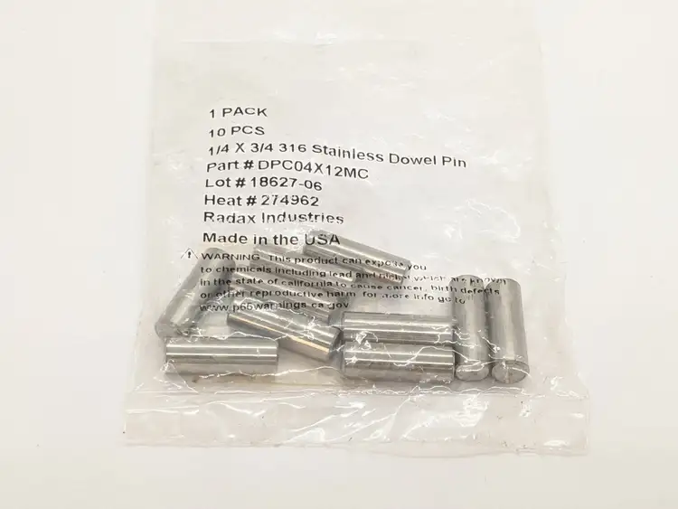 New | in-Stock RADAX INDUSTRIES RADAX INDUSTRIES DPC04X12MC Pins | Maverick Industrial Sales #1103150