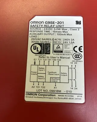 Used OMRON G9SE-201 Miscellaneous Equipment (Electrical & Power) | Surplus Asset Holdings #1196415