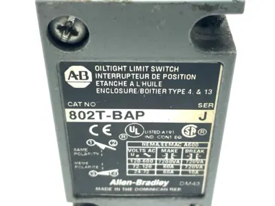 Allen Bradley 802T-BAP Ser. J Limit Switch MISSING ACTUATOR - Used