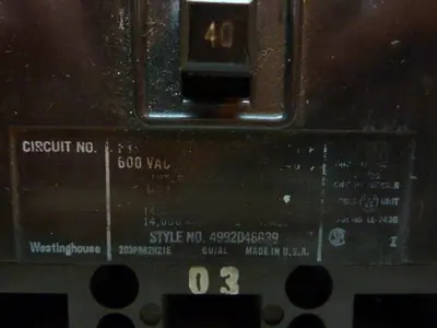 USED WESTINGHOUSE 4992D46G39