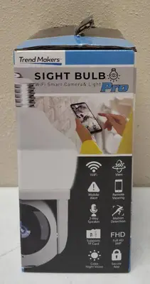 Sight Bulb Pro | ** NEW** (1) WiFi Smart Camera & Light / 650 - 700 Lumen / Microphone & Speaker