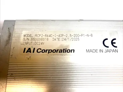 USED IAI ELECTRIC ROD ACTUATOR 200MM STROKE 24VDC