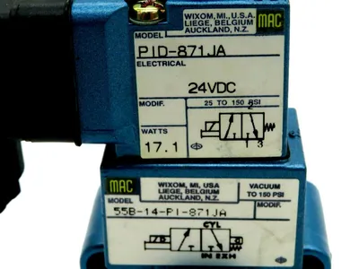 NEW MAC VALVE 55B-14-PI-871JA SOLENOID VALVE 55B14PI871JA