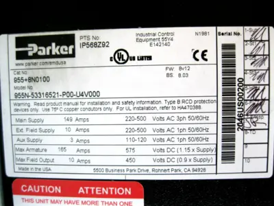 NEW Parker Hannafin 955+8N0100