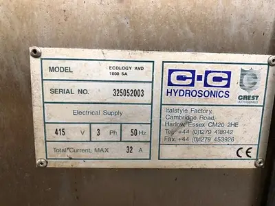 USED ULTRASONIC ECOLOGY AVD 1000 SA