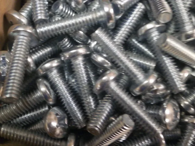 Pan Head Phillip Bolt (16 pcs) 1/4"-20 X 1"  Zinc Plated