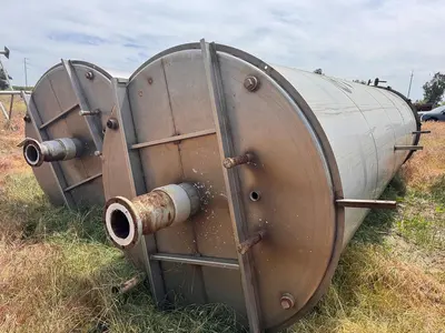 Tank, 4,200 Gallon, Stainless Steel, 6' Dia x 20' H, Valley Foundry, UL rated, #5991324