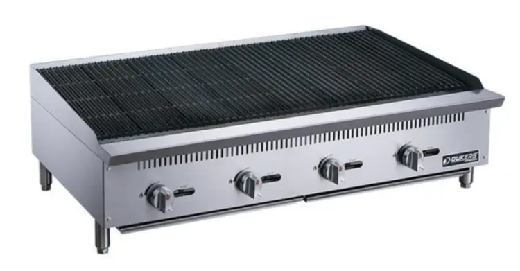 New | in-Stock Dukers New Dukers DCCB48 48 in. W Countertop Radiant Boiler Broilers Illinois US | Falcon Restaurant Supply #1375149