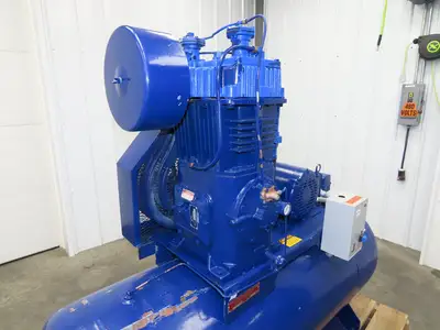 Quincy 350 Piston Air Compressor Pump 36CFM 175PSI 10Hp 230/460V 120G Tank