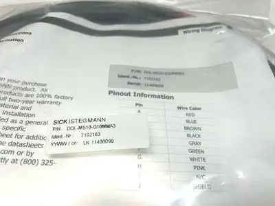 DOL-MS10-G10MMA3 | Sick  Encoder Cable, 7102163 - New