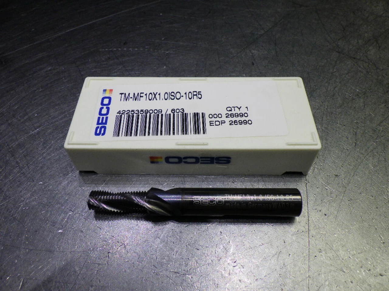 SECO M10x1 3 Flute Coolant Thru Carbide Thread Mill TM-MF10X1.0ISO-10R5 (LOC2166)