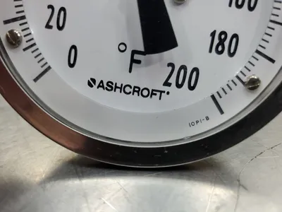 Ashcroft IOPI-B #A/5 0-200 Degree F Temperature Gauge. 6D-11